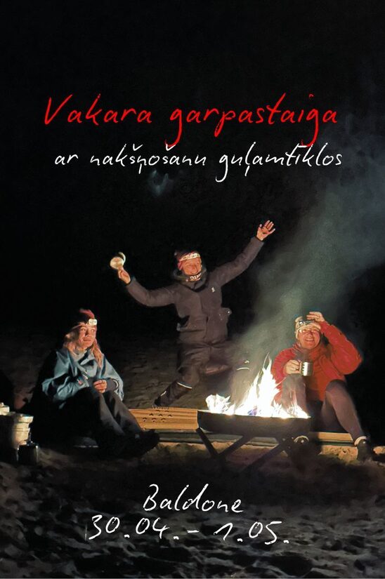 Vakara garpastaiga ar nakšņošanu guļamtīklos